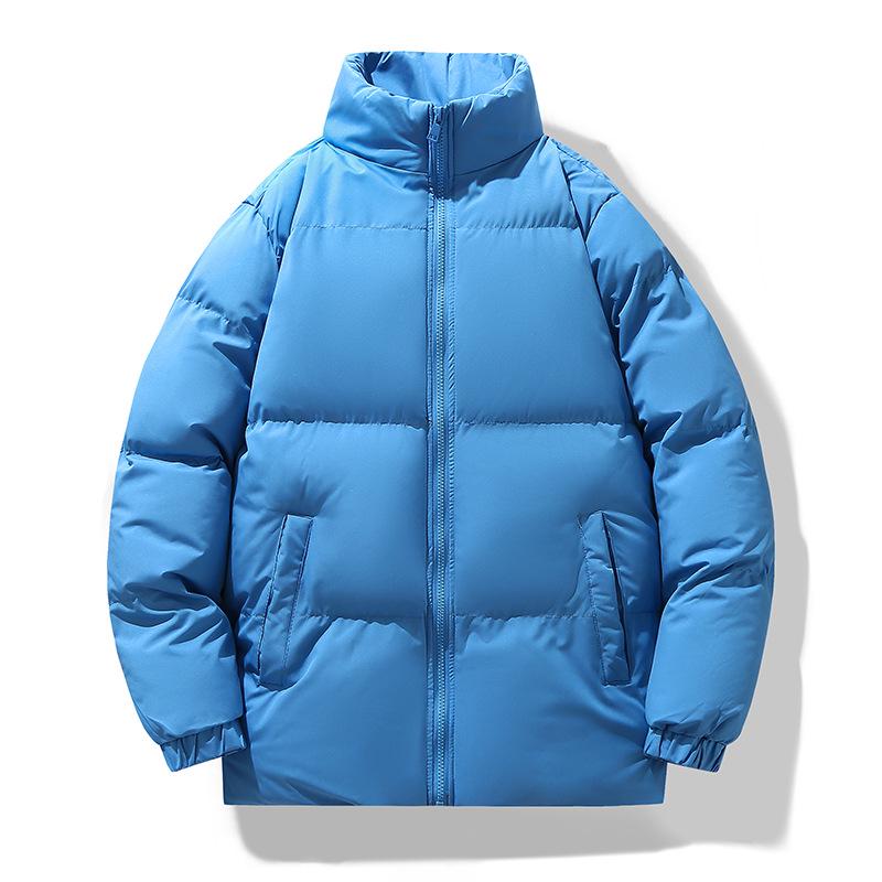 

Унисекс Хлопковая куртка для трансграничной торговли: Толстая, теплая и непродуваемая осенне-зимняя куртка на пуху со стойкой 2XL синий