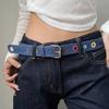 Koreanischer Stil Dopamin Blume Gürtel Y2k Dornschließe Taillenband Mode Damen Jeansgürtel Freizeitkleidung