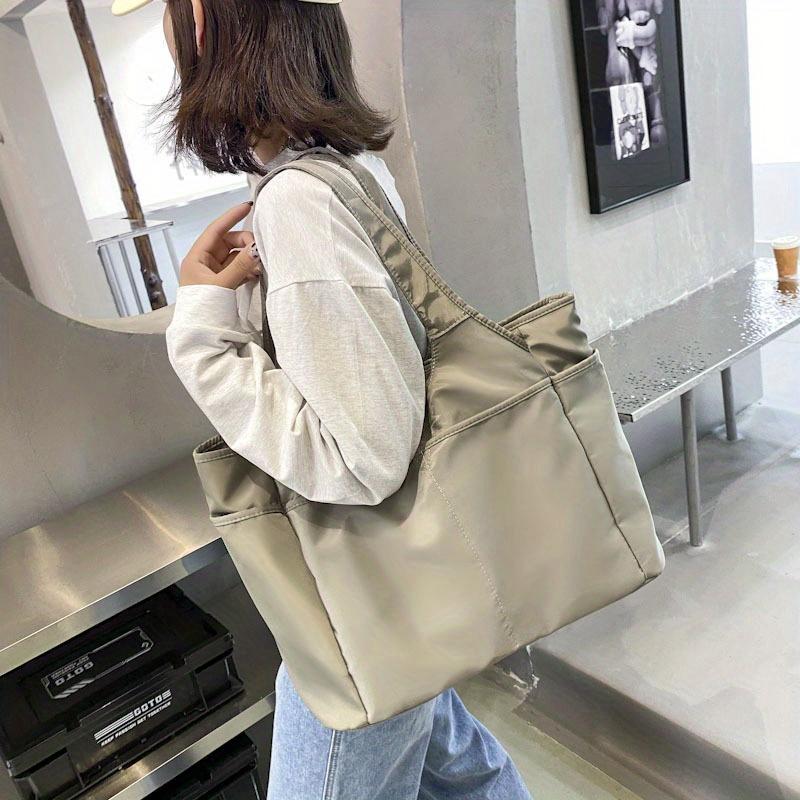 Chic Oxford Fabric Tote Bag for Women - Spacious & Stylish with Multiple Pockets, Perfect for Travel & Everyday Use
