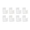 8pcs Solderless COB Connector Transparent L Shaped Connector  For Double Color LED Strips