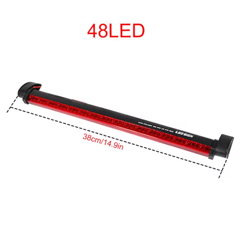 12V Red Car LED Third Brake Lights Bar Rear Parking Signal Lamp Truck High Mount Stop Warning Light Universal