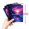 Wall Collage Postcard Set 50X Romantic Sunset Wall Collage Cards Decor Artistic Wall Pictures for Tile and Glass Walls Room