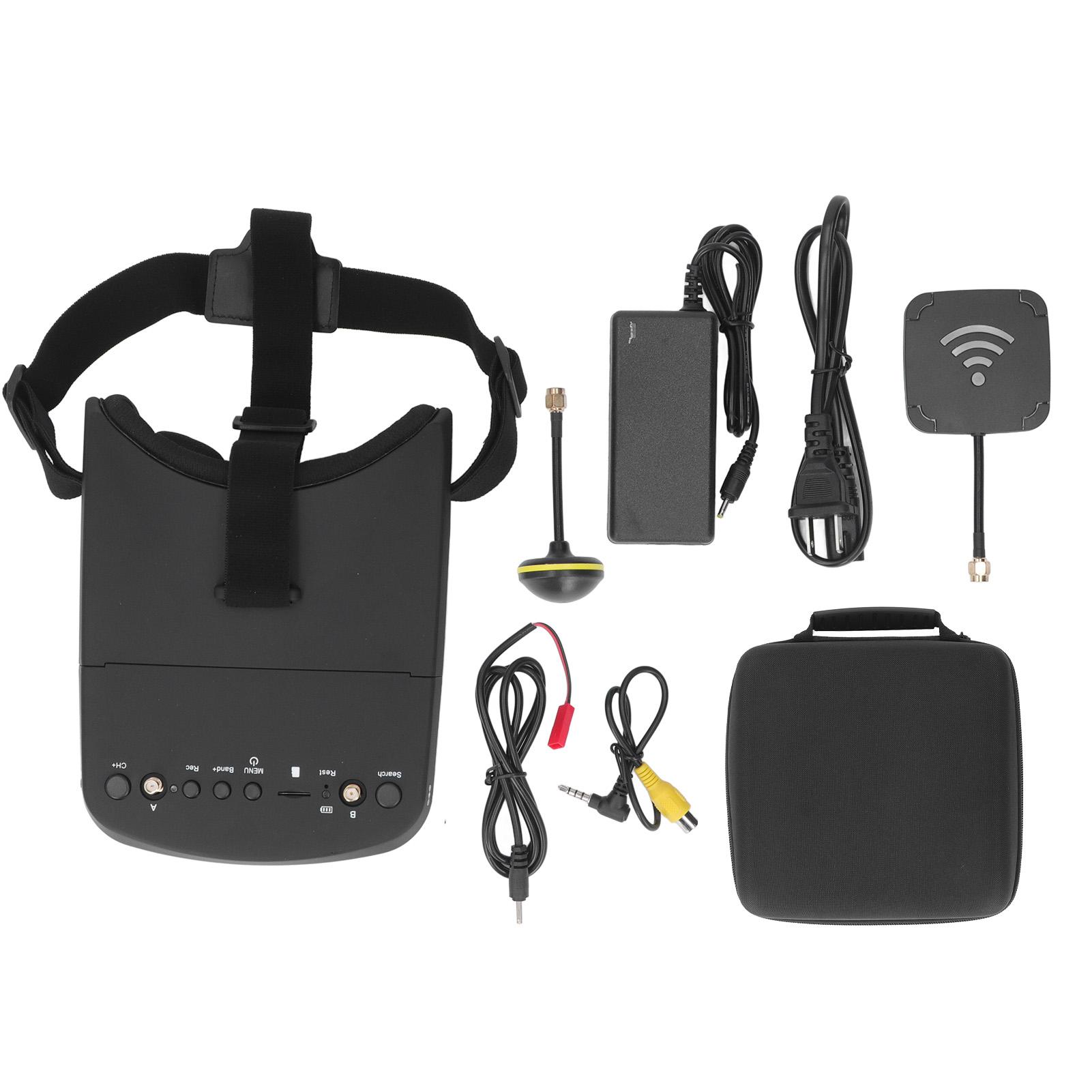 

FPV-окуляри EV800D з DVR 40 каналів, 5-дюймовий відеошолом з роздільною здатністю 800x480, вбудована батарея 7,4 В 1430 мАг