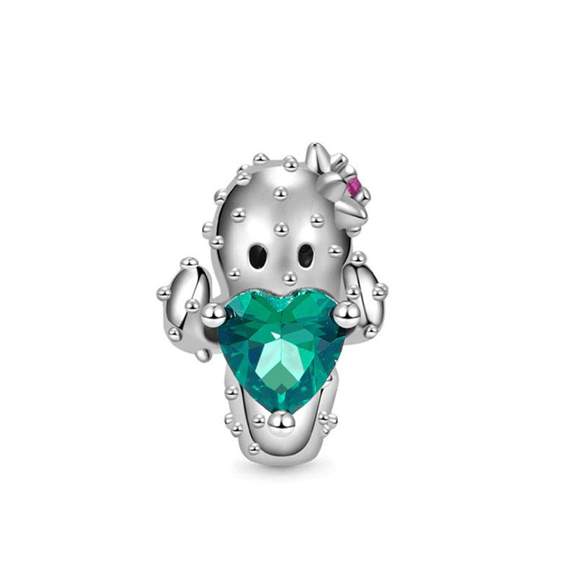 Europe Brand New Copper Metal Love Frog Angel Nurse Mouse Charm Bead Component Colorful Heart Stone Bead Component Compatible With Authentic Original