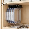 Instrumente de Organizare a Bucătăriei care Economisesc Spațiu Organizator pentru Capac de Dulap cu 5 Sloturi, Suport Vertical Suspendat, Suport 3D pentru Capacuri de Recipiente Alimentare Rășină Imprimată