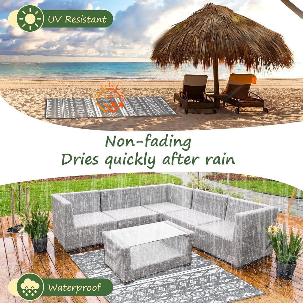 Outdoor Carpet, Bohemian Style, Foldable Garden Rv Camping Picnic Mat, Indoor Living Room Carpet, Home Decoration