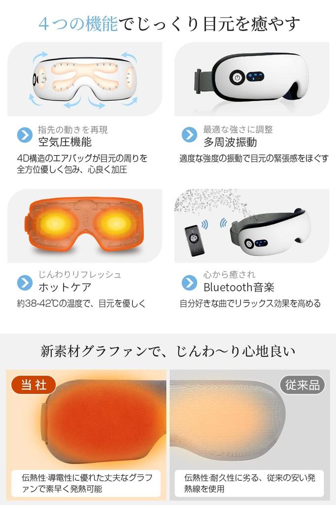 New Eye Warmer Supervised by a Sleep Eye Massager with Graphene Hot USB 4D Bluetooth Adjustable LED LCD Birthday Day Gift [New Model, Specialist]