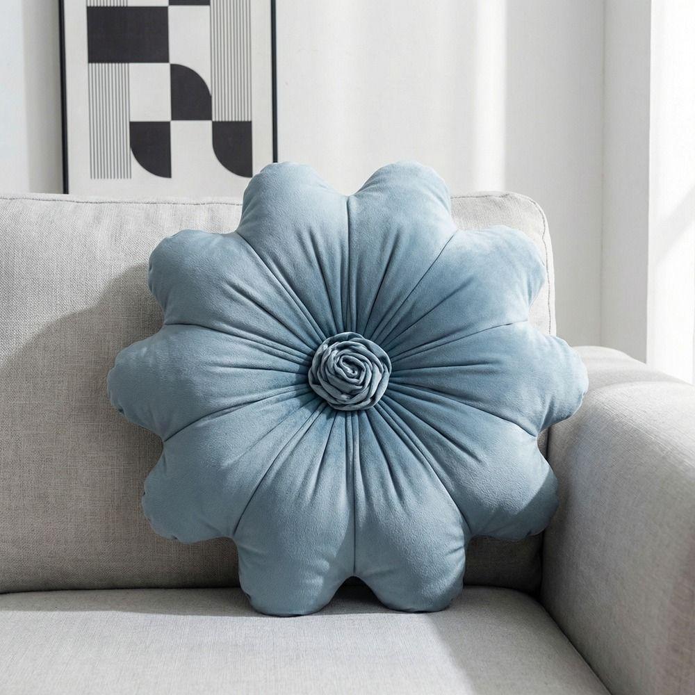 Soft Sunflower Throw Pillow Comfortable Bedroom Pillow Modern Floral Shape Cushion  Couch Accessory