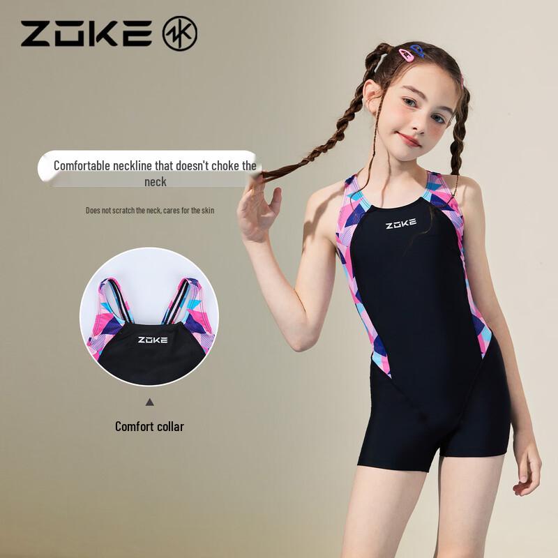 

ZOKE Girls One-Piece Training & Racing Swimsuit 120 (10)