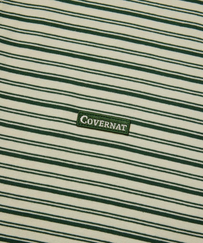 COVERNAT Multi-Stripe Collar Long Sleeve Green