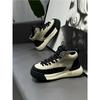 Shoes spring new mid-top shoes trendy lace-up platform shoes outdoor sports and leisure shoes qs