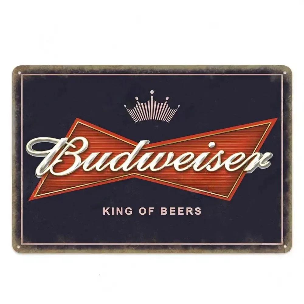 Vintage Beer Brand Rectangle Tin Sign Metal Plate Decorative Plaque For Man Cave Pub Bar Cafe Restaurant Garage Club Wall Decor