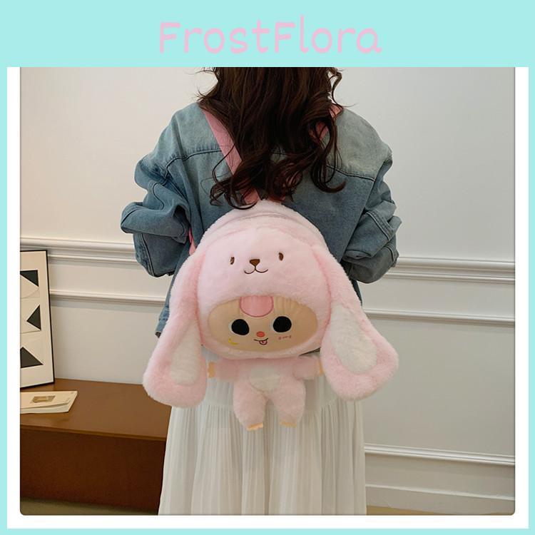 Cute Babythree Elephant Fox Panda Rabbit Animal Costume Cartoon Plush Backpack For Casual Travel And Play