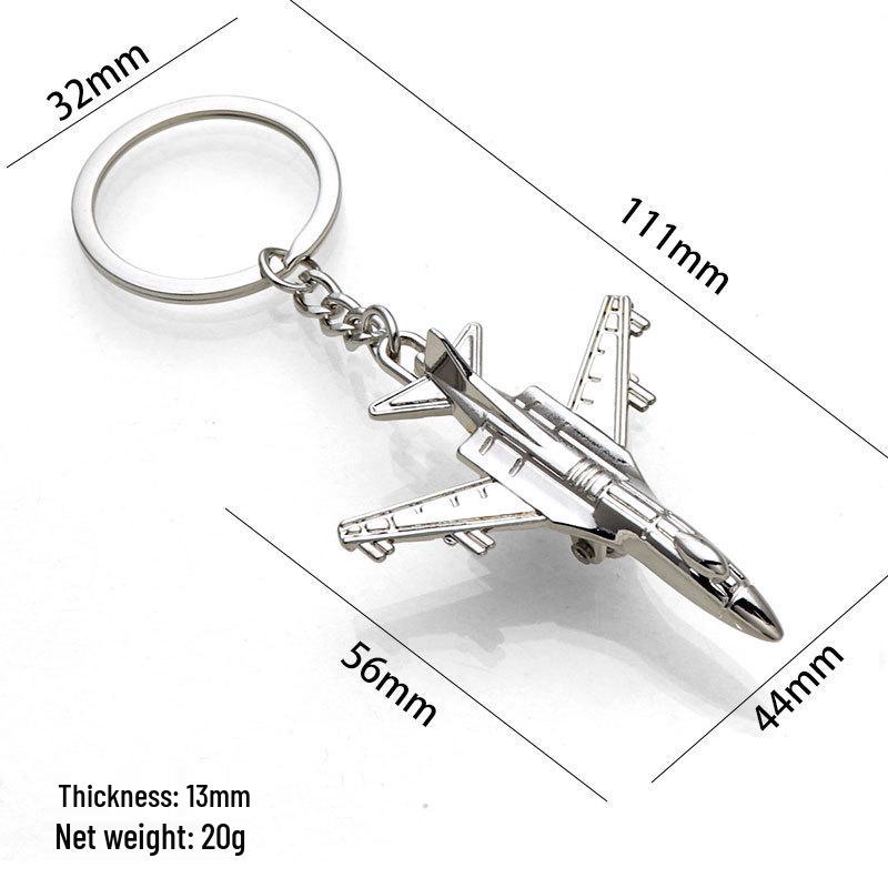Creative Metal Airplane Keychain - Miniature Engine Pendant & Aviation Gift