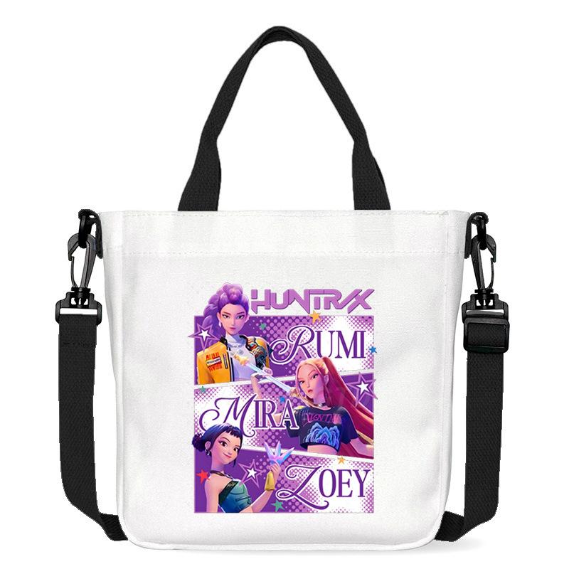 Anime Cartoon Print Office Worker Commuter Portable Messenger Bag Student Large Capacity Casual Handbag
