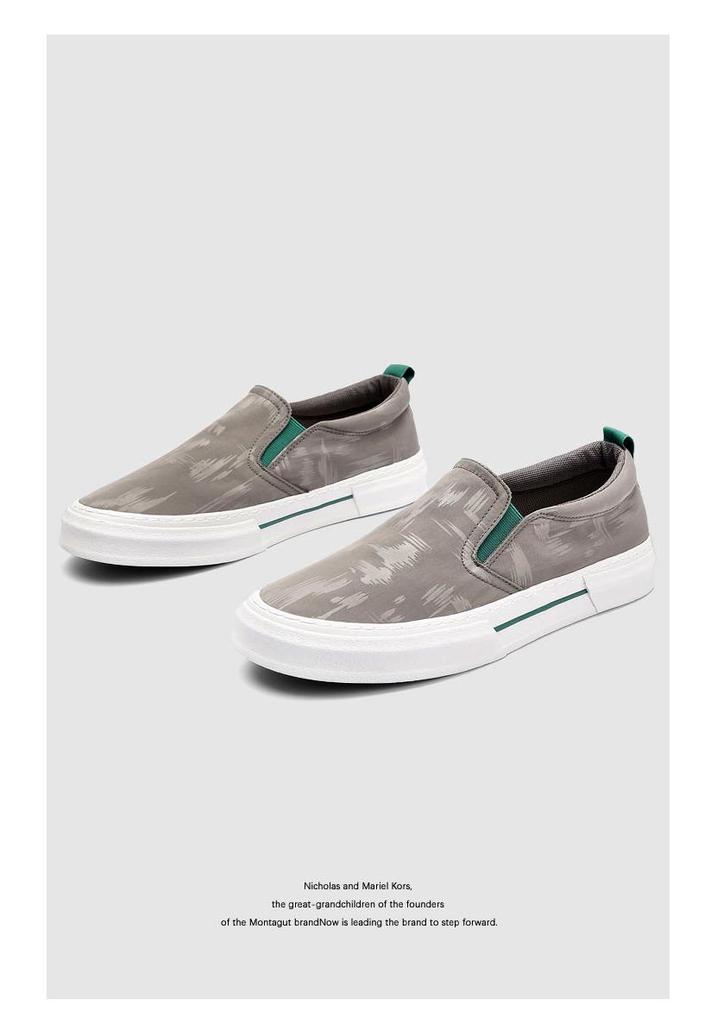 Men's Fashionable Slip-on Canvas Shoes: Spring Casual Low-top, Breathable, Light Luxury, Versatile.