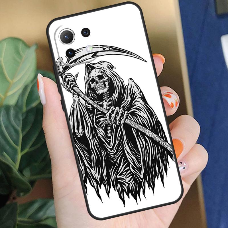 Death Grim Reaper Skull Case For Xiaomi 15 14 Ultra 13T 14T 15T Pro 17 Pro Max POCO F8 F7 F5 F6 X5 X6 X7 Pro Coque