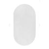White Oval Pelt Woven Carpet Plush Soft Non-Slip Antibacterial