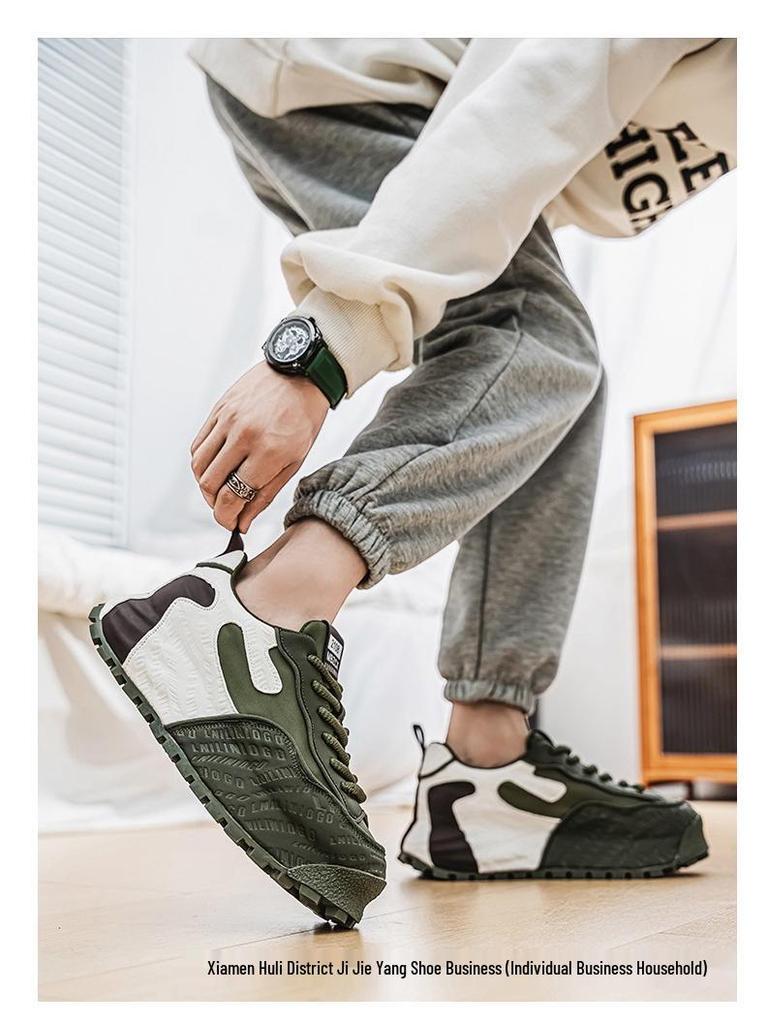 Sneakers décontractées de sport d'été tendance haut de gamme pour hommes avec rehausse invisible