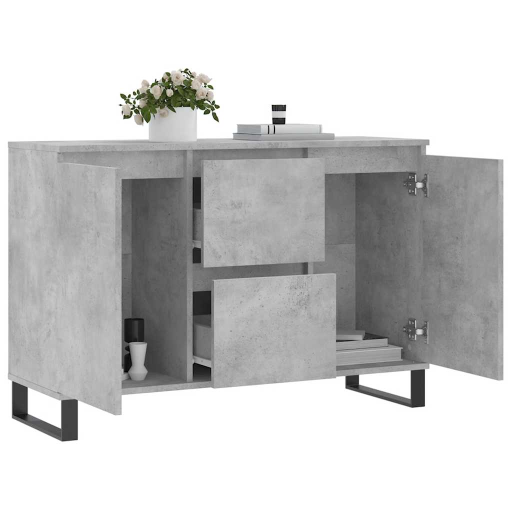 Vidaxl Szafka, Szarość Betonu, 104X35X70 Cm, Materiał Drewnopochodny