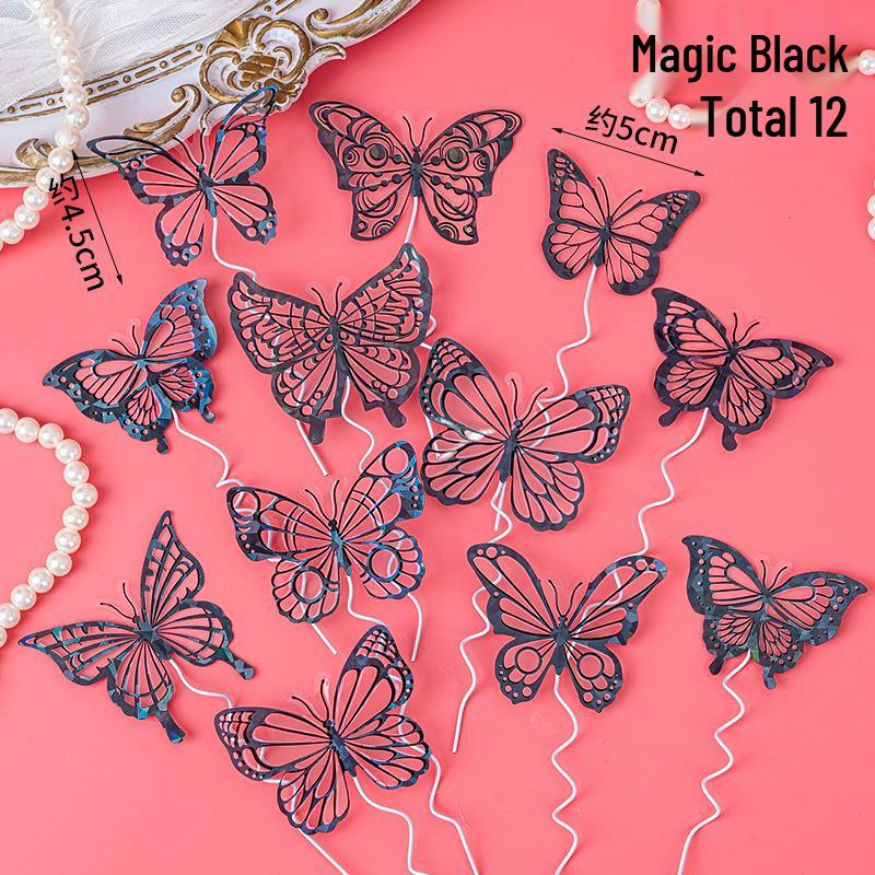 3D Fantasy Butterfly Birthday Cake Decoration Ornament