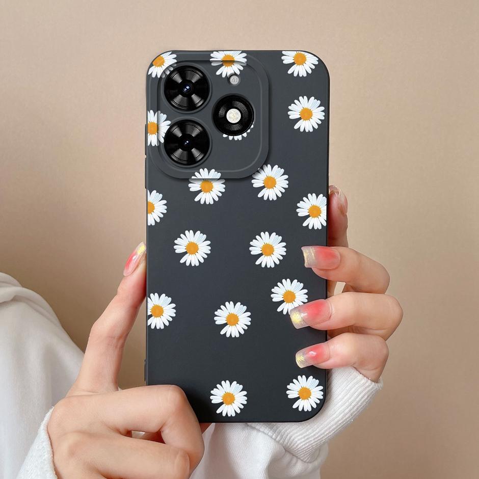 For Tecno Spark Go 2024 Case Cool Girl Cartoons Pattern Liquid Silicone Shell For Tecno Spark Go2024 New Design Prevalent Fundas