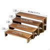 4Pcs Wooden Display Riser Stand Rustic Shelf for Men Women Perfume Organizer Dessert
