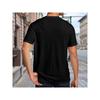 European sizes Men's LargeSurprised Cartoon Rooster Graphic T-Shirt - Fun Round Neck Black Tee with 'f-caw-f' Text in Worn Effect