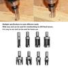 8pcs Straight and Tapered Taper Wood Plug Cutter Drill Bit Set  Woodworking Drilling
