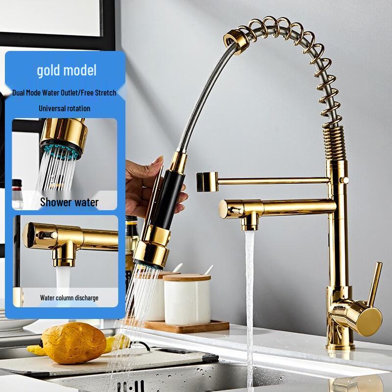 TLXT Thermostatic Pull-Out Spring Kitchen Faucet