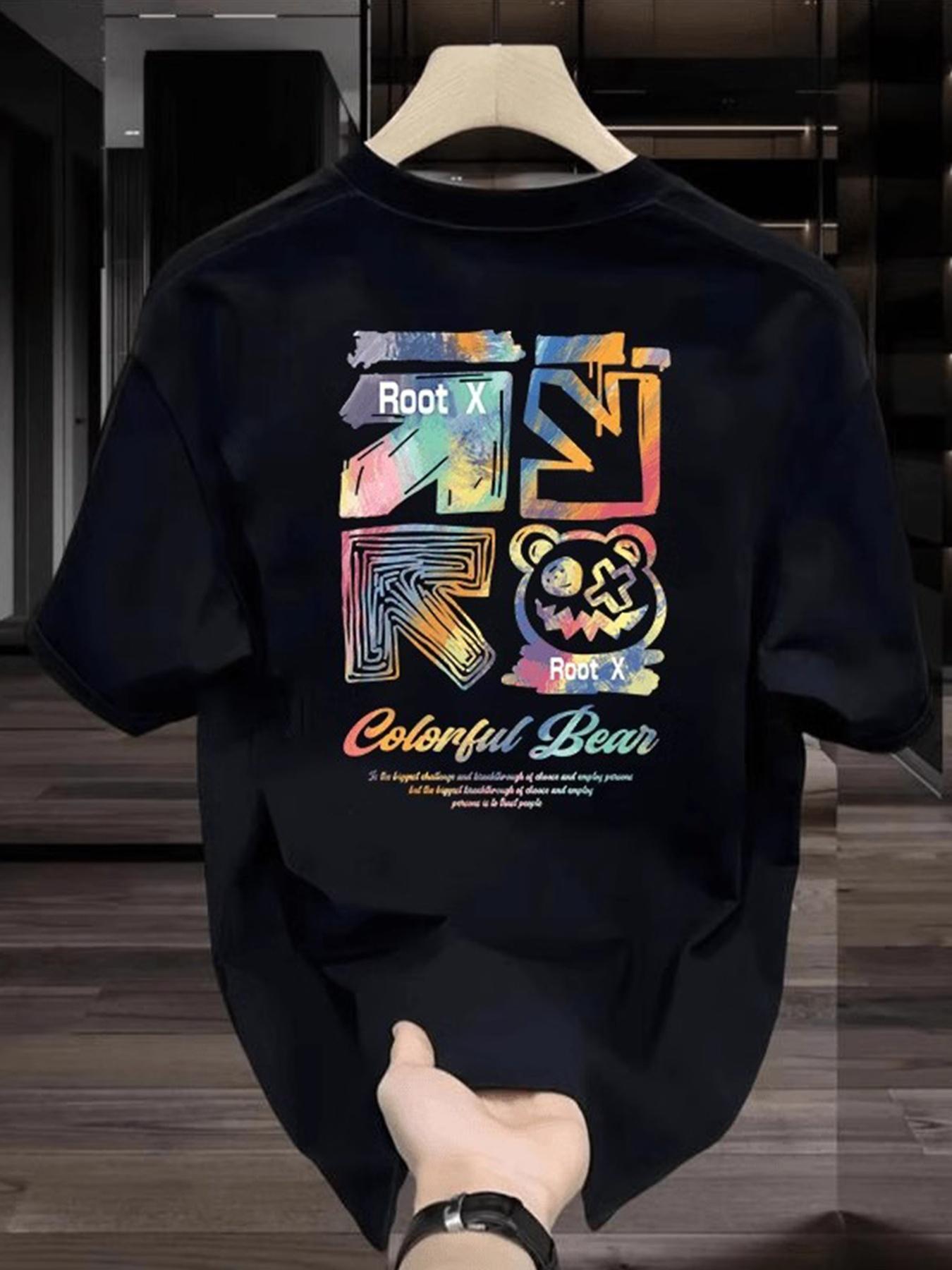 

Mens 100 Cotton Graphic TShirt Relaxed Crew Neck Short Sleeve Breathable and Sweatwicking Summer TShirt 3XL