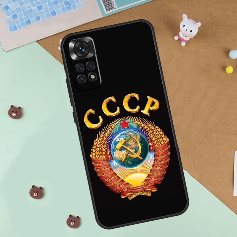 Coat Of Arms Russian CCCP Flag Case For Xiaomi Redmi 14C 10C 12C 13C Cover For Redmi Note 13 Pro 14 9 10 11 12 10S 11S 12S