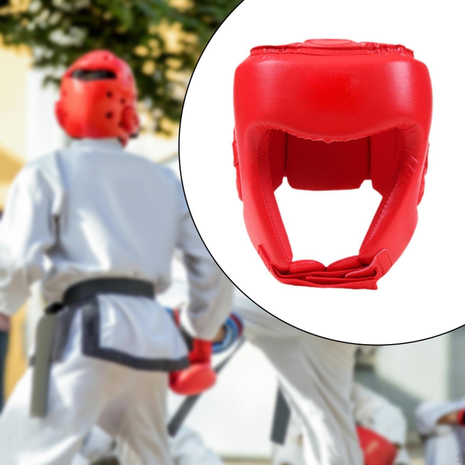 

Боксерский шлем, защита головы, удобные аксессуары, тренировочный шлем, снаряжение для спарринга для любителей ММА красный