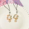 Cute Flower Phone Rope Keychain Pendant Phone Case Strap Women Girls Telephone Jewelry Anti-Lost Lanyard Hanging Cord Keychain