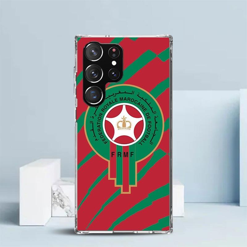 Morocco Flag Phone Case For Samsung Galaxy S24 S25 Edge S26 Ultra S22 S23 Plus S21 + S20 FE Soft TPU Back Cover Galaxy S22 S23 S