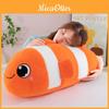 Plush Clownfish Toy Ocean Animal Stuffed Fish Cushion For Kids Playroom Decor