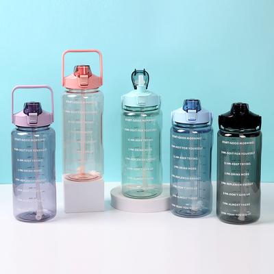 2000ml Reminder To Drink Plastic Sports Water Bottle with Graduated Water Bottle Portable Space Cup Large Capacity Kettle
