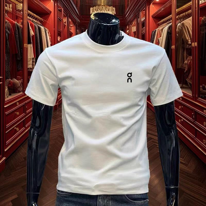 High-quality Minimalist Pure Cotton Short-sleeved T-shirt for Men, Summer New Style, Versatile Half-sleeve L