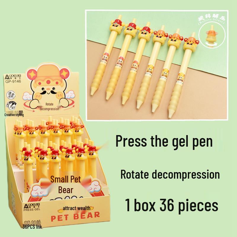 

36-Piece Creative Black 0.5mm Spinning Twist Pen Set for Students Black [1 piece] Price