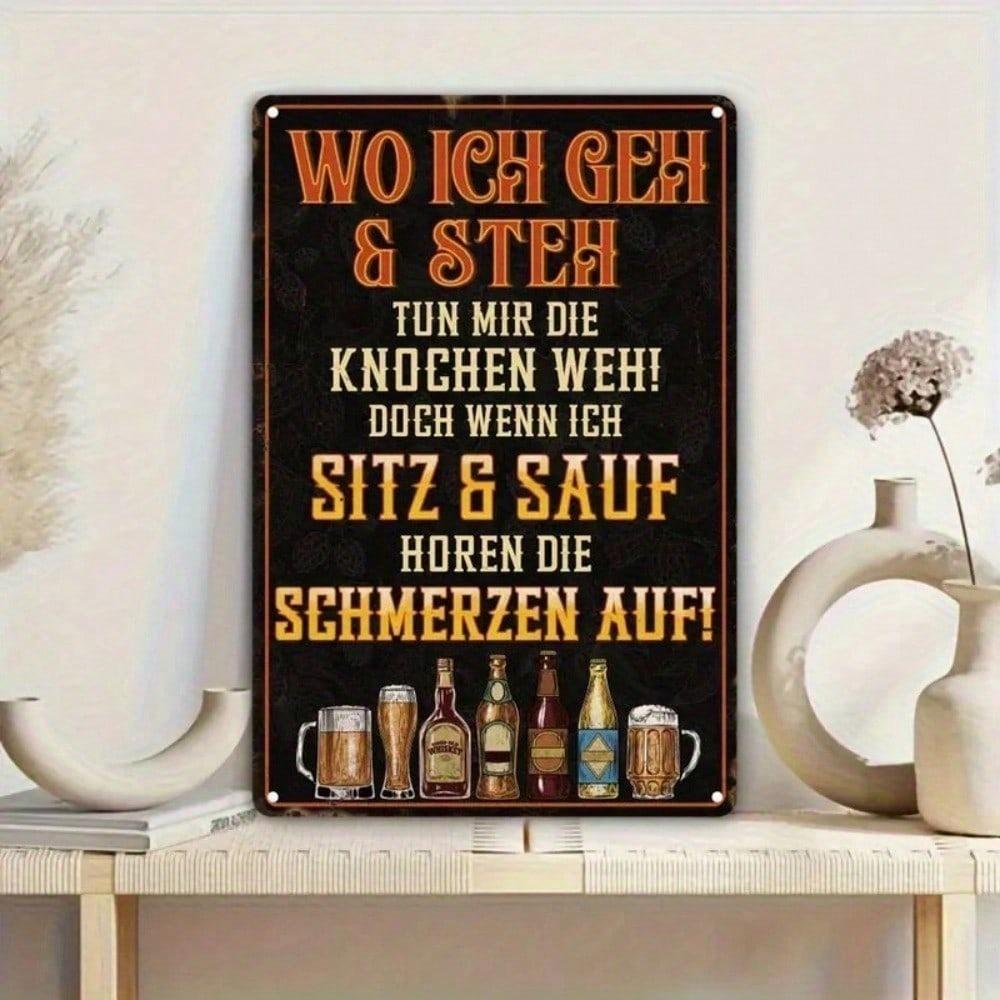 Vintage Tin Sign Dont Drink Beer Retro Metal Wall Decor for Bar Man Cave Pub Home 7.9x11.8 Inch