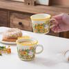 Cute Cartoon Ceramic Cup Water Cup Milk Cup Breakfast Cup Children's Cup Flowers Bunny Girls Gift Cup