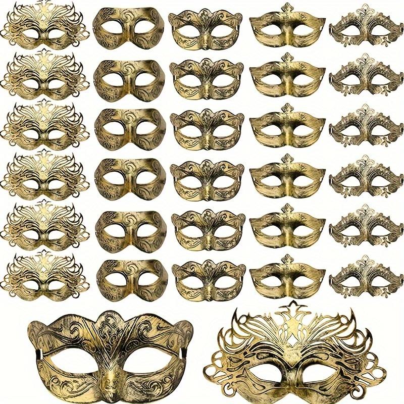 30pcs Masquerade Masks Set Half-face Mysterious Retro Mask Masquerade Roman Warrior Cosplay for Costume Parties Valentine's Day