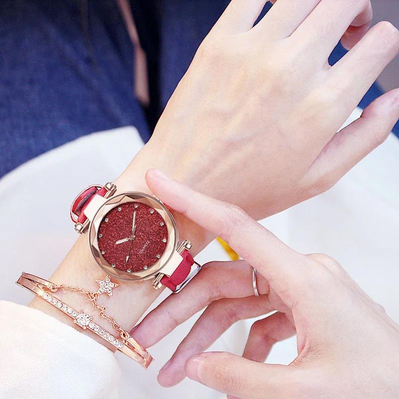 New Luxury Rhinestone Bracelet Watch Women Starry Sky Watches Ladies Wristwatch Relogio Feminino Reloj Mujer Montre Femme Clock