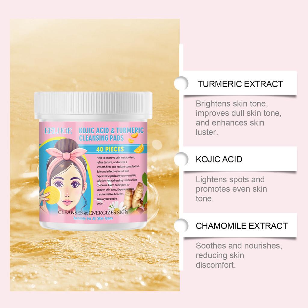 Eelhoe Gentle Turmeric Acid Cleansing Pad For Refreshing Oil Control And Skin Balance