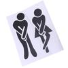 Cute Man Woman Washroom Toilet WC Bathroom Door Sticker