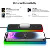 20W Fast Wireless Phone Charger Car Charging Pad with Non-Slip Base 8 Ambient Lights Universal Phone Cordless Charging Mat