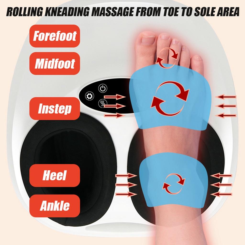 4D Shiatsu Kneading Air Pressure Foot Massager Infrared Heating Electric Foot Massage Care Machine Health Care Foot Massage Tool 48W