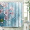 Cherry Blossom Shower Curtain - Romantic Sakura Pattern, Natural Spring Scenery, Vibrant Bathroom Decor, Realistic Design