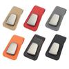 Colorful Sunglasses Holder Mirror for Car Sun Visor PU-Leather Glasses Eyeglass Hanger Clip Storage for Car Ticket Card