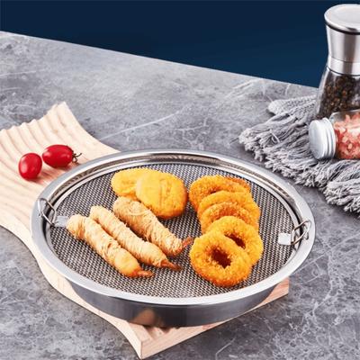 Fine Mesh Stainless Steel Oil Drain Pan Double-ear Handle Rust Proof Oil Filter Tray With Drainer Net Corrosion Resistant